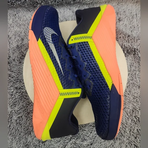 Nike Metcon 6 Royal Blue Coral Yellow Athletic Shoes Men's Size 13 - Picture 4 of 8
